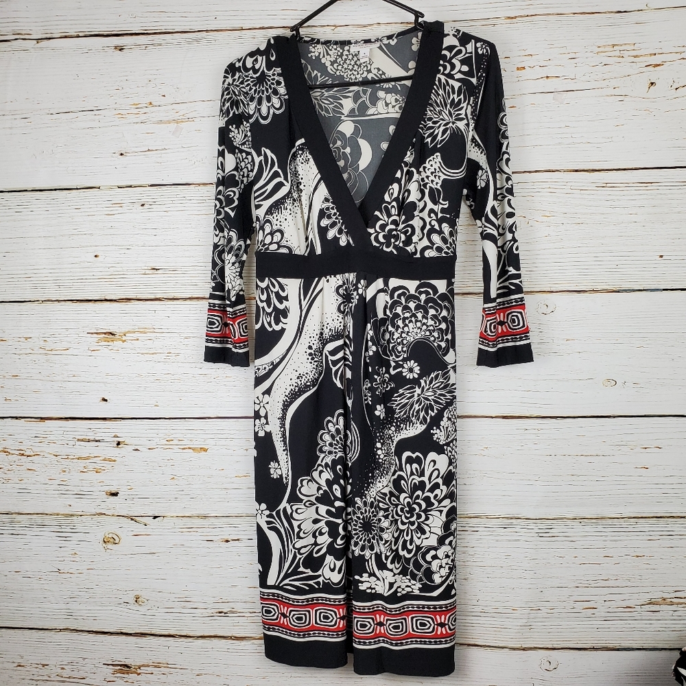 Liz Lange Maternity Black and White Print Dress
